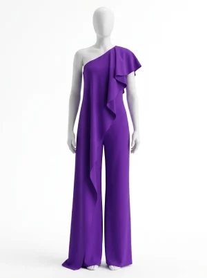 Combinaison pantalon asymétrique cascade de volants cérémonie femme - Vue 1 - Combinaison pantalon