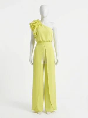 Combinaison pantalon asymétrique fleur volumineuse cérémonie femme - Vue 1 - Combinaison pantalon