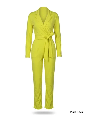 Combinaison pantalon business femme silhouette ajustée - Vue 1 - Combinaison pantalon