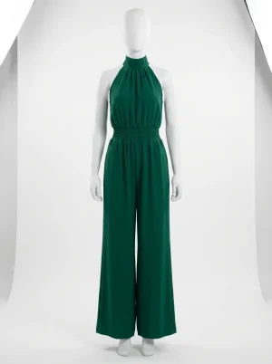 Combinaison pantalon cérémonie col noué femme ligne fluide - Vue 1 - Combinaison pantalon
