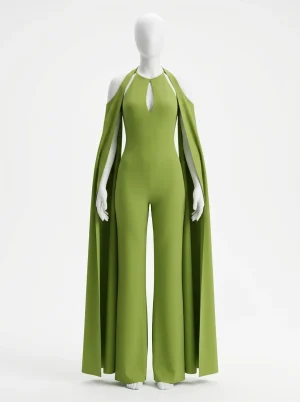 Combinaison pantalon cérémonie drapée épaules nues femme - Vue 1 - Combinaison pantalon