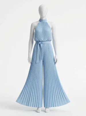 Combinaison pantalon cérémonie femme chic encolure américaine fluide - Vue 1 - Combinaison pantalon