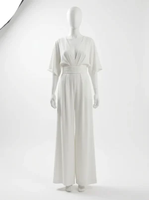 Combinaison pantalon cérémonie femme dos nu manches vaporeuses - Vue 1 - Combinaison pantalon