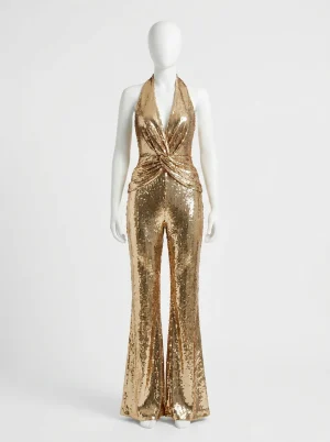 Combinaison pantalon cérémonie scintillante femme silhouette ajustée - Vue 1 - Combinaison pantalon