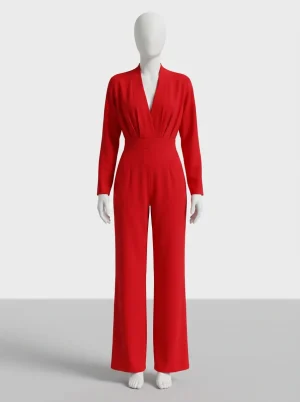 Combinaison pantalon cocktail femme élégante manches longues - Vue 1 - Combinaison pantalon