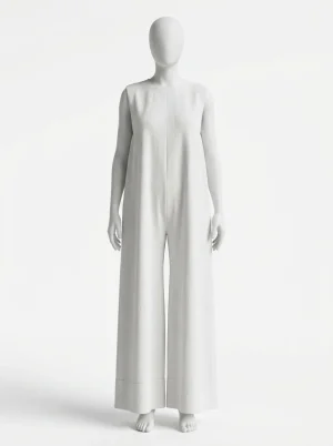 Combinaison pantalon col montant femme ligne épurée - Vue 1 - Combinaison pantalon