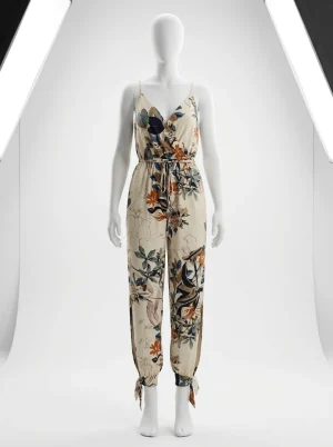 Combinaison pantalon coton bio fluide décontracté femme - Vue 1 - Combinaison pantalon