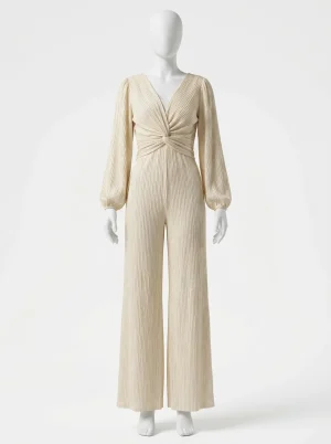 Combinaison pantalon décolleté croisé jambes amples femme cérémonie - Vue 1 - Combinaison pantalon