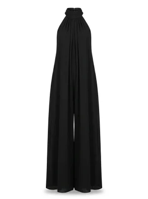 Combinaison pantalon dos nu col montant jambes évasées femme - Vue 1 - Combinaison pantalon