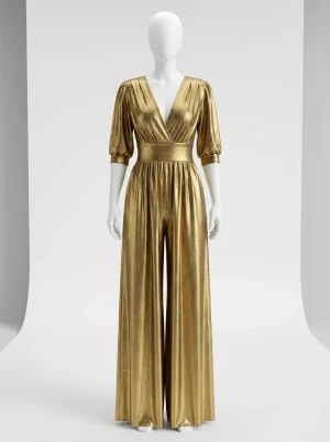 Combinaison pantalon fête femme lumineuse fluide élégante - Vue 1 - Combinaison pantalon