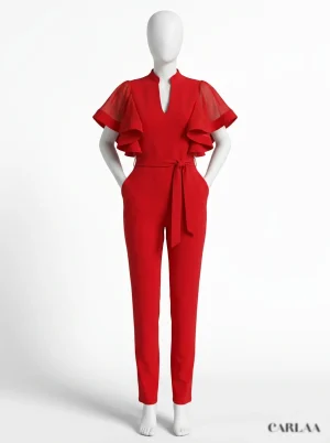 Combinaison pantalon grande taille cérémonie allure structurée femme - Vue 1 - Combinaison pantalon