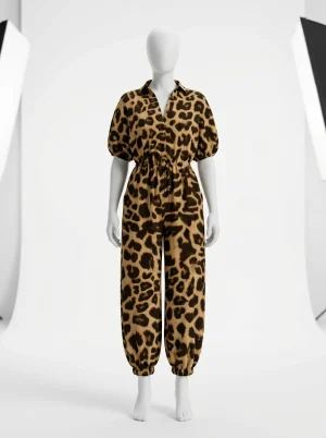 Combinaison pantalon imprimé sauvage femme style décontracté - Vue 1 - Combinaison pantalon