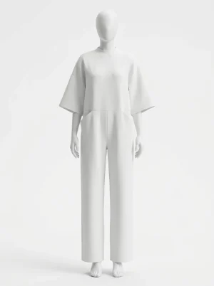 Combinaison pantalon manches amples poches invisibles femme moderne - Vue 1 - Combinaison pantalon